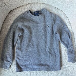 Boys size 5 Polo grey waffle knit long sleeve shirt
